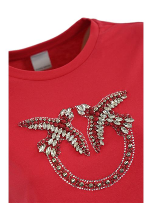 T-shirt Quentin con logo gioiello Fragola PINKO | 100535 A2G7O57